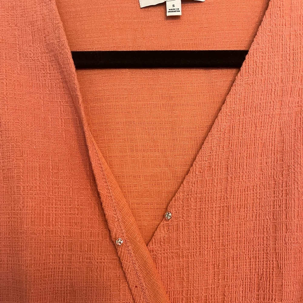 Madewell Orange Wrap Blouse - Picture 5 of 7